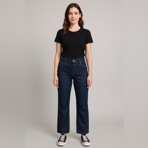 J.Crew Women’s 28 Straight Leg Dark Wash Denim Pants | Classic Mid Rise Jeans